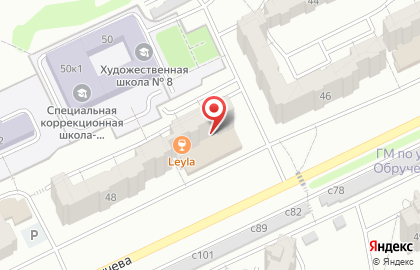 Студия натяжных потолков Небосвод на улице Обручева на карте