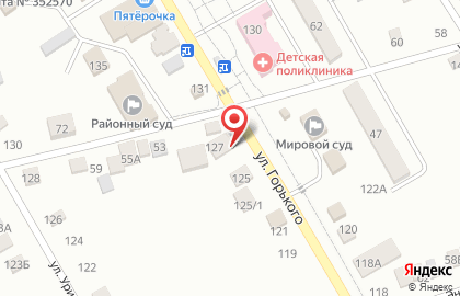 Страховая медицинская компания Капитал Медицинское Страхование на улице Горького на карте