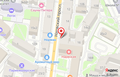 Муниципальное образование округ Екатерингофский на карте