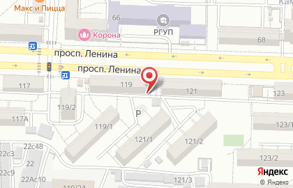 Магазин Вкусный на проспекте Ленина на карте