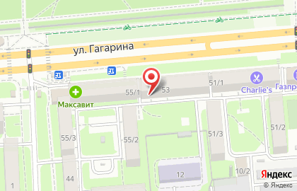 Интим-магазин Эрос на улице Гагарина на карте