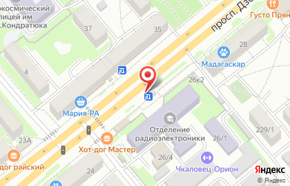 Блинная мини-кафе Русские Блины на проспекте Дзержинского на карте