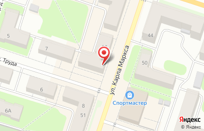 Супермаркет Лион на улице Карла Маркса на карте