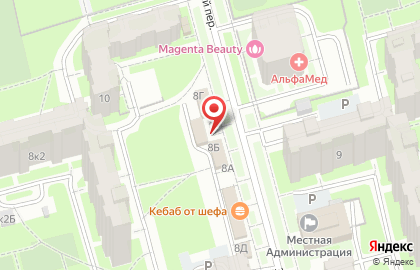 Магазин Молочный мир в Приморском районе на карте