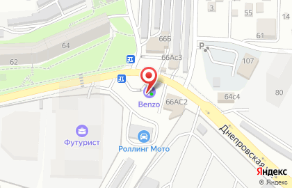 Бензо в Первореченском районе на карте