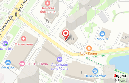 Супермаркет Верный в Железнодорожном районе на карте