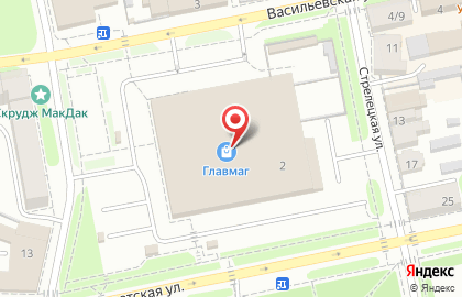 Химчистка-прачечная Диана на Васильевской улице на карте