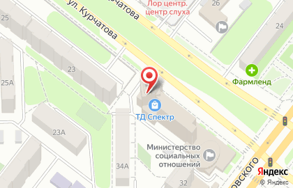 Магазин Автолайн на улице Курчатова на карте