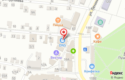 Супермаркет цифровой и бытовой техники DNS на Советской улице на карте