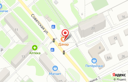 Данар на Советской улице на карте
