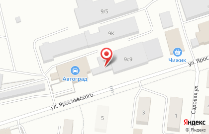 Шиномонтажная мастерская на улице Ярославского на карте