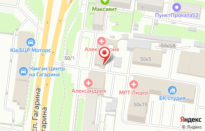 Супермаркет Кирилловский на проспекте Гагарина на карте