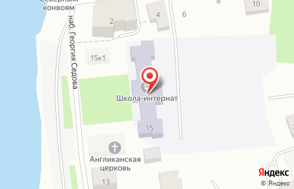 Соломбальская специальная коррекционная общеобразовательная школа-интернат в Архангельске на карте