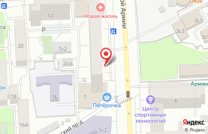Пятый элемент на улице Советской Армии на карте