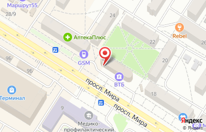 Карнавальная лавка в Омске на карте