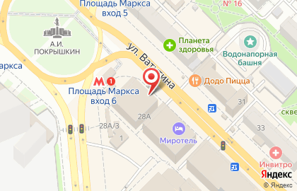 Туристическая компания Аэро-лайн на площади Карла Маркса на карте