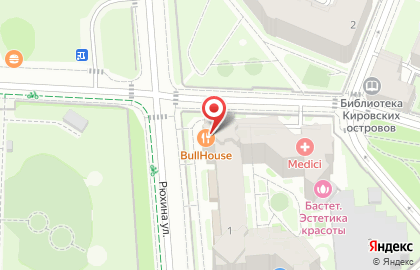 Ресторан Bullhouse на Крестовском острове на карте