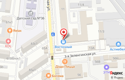 Ресторан быстрого питания Subway в Астрахани на карте