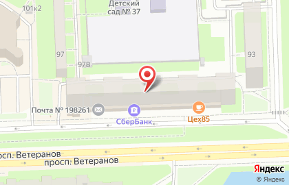 Магазин овощей и фруктов на проспекте Ветеранов, 95 на карте