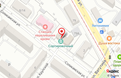 Сортировочный на карте