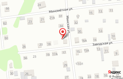 Продовольственный магазин на Заводской улице на карте
