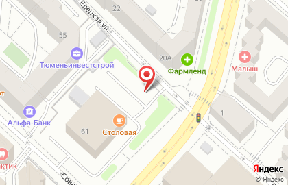 Автопарковка на Советской улице на карте