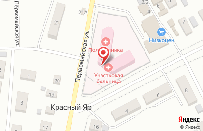 Красноярская районная больница на Первомайской улице на карте