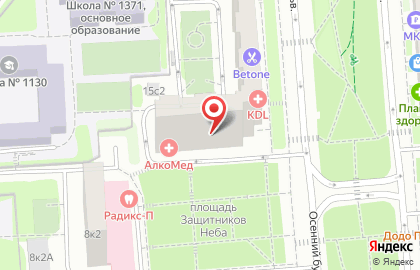 Клиника АлкоМед в Крылатском на карте