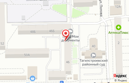 Адвокатская контора №1 Свердловской областной коллегии адвокатов на улице Металлургов на карте