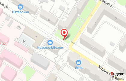 Киоск по продаже фруктов и овощей на Угданской улице на карте