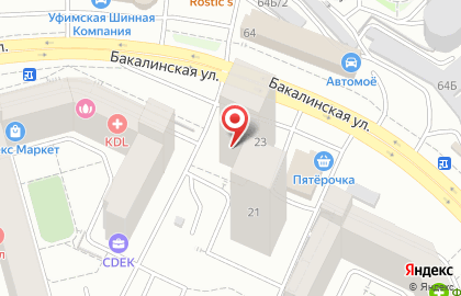 Центр здоровья Актив на Бакалинской улице на карте
