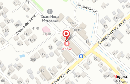 Стоматологическая клиника Апекс на Ставропольской улице на карте