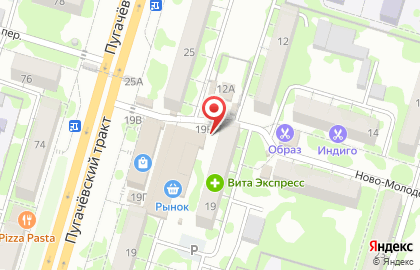 Магазин Фабрика качества в Ново-Молодёжном переулке на карте