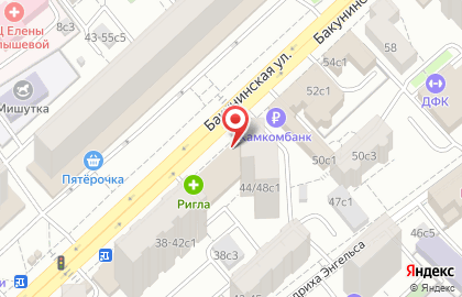 СберБанк на Бакунинской улице на карте