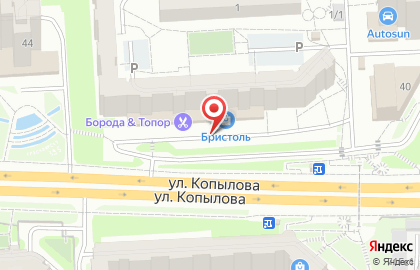 Магазин у дома Бристоль в Железнодорожном районе на карте