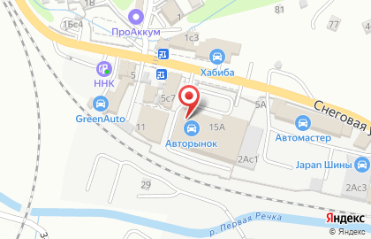Автомаркет Автошик в Первореченском районе на карте