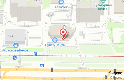 Гипермаркет Лента в Москве на карте