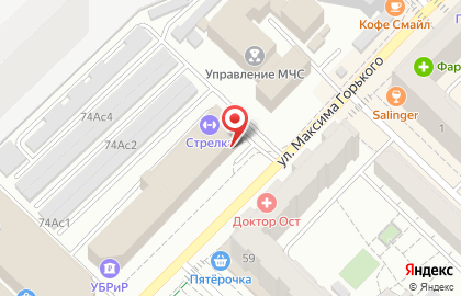 Кафе быстрого питания на улице Максима Горького на карте