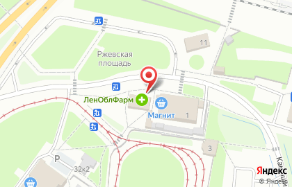 Аптека ЛенОблФарм в Красногвардейском районе на карте