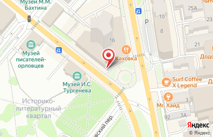 Банкомат МИнБанк на улице Тургенева на карте