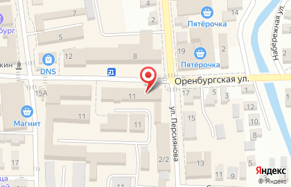 Мясной павильон на Оренбургской улице на карте
