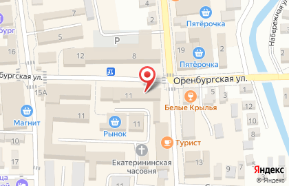 Мясной павильон на Оренбургской улице на карте