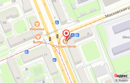 Кафе быстрого питания Chicken dener в Ленинском районе на карте