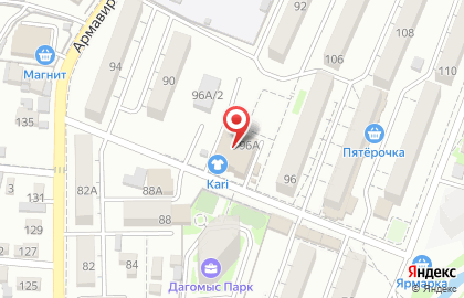 Оптово-розничный магазин Партнёр на Армавирской улице на карте