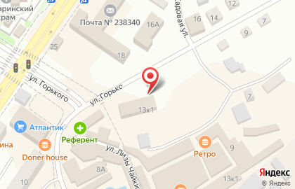 Торговая компания Фаберлик на улице Горького в Светлом на карте