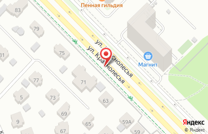НАГрузка на улице Краснолесья на карте