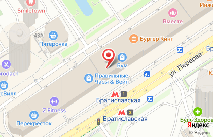 Кафе Dunkin`Donuts на Братиславской на карте