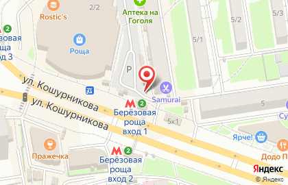 Киоск по продаже фастфудной продукции на улице Кошурникова на карте
