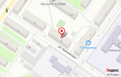 Конвейер на улице Банникова на карте