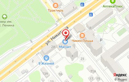 Супермаркет Магнит в Володарском районе на карте